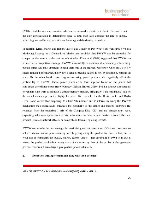 mba promotion salary maximize dissertation